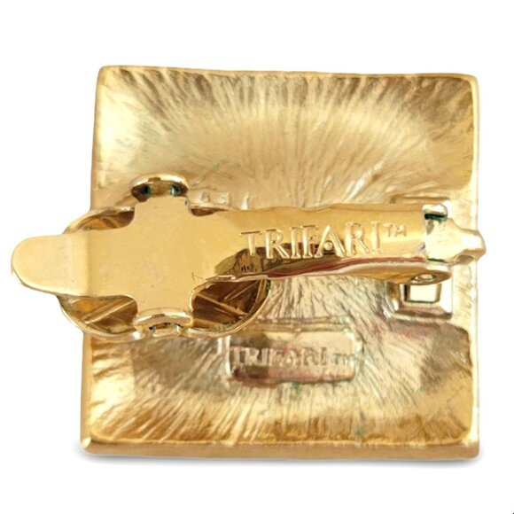 Vintage TRIFARI Art Deco Revival Necklace & Earrings Set - Picture 5 of 9